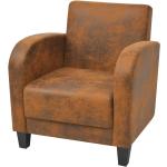 Brązowe Krzesła stylowe w stylu retro z zamszu marki vidaxl 