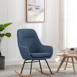 Niebieskie Fotele bujane tapicerowane w nowoczesnym stylu marki vidaxl 