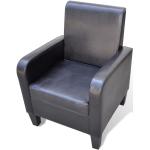 Czarne Fotele skórzane ze skóry syntetycznej marki vidaxl 