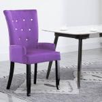 Purpurowe Krzesła do jadalni aksamitne marki vidaxl 