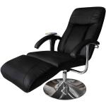 Czarne Fotele masujące ze skóry syntetycznej marki vidaxl 