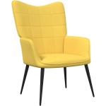Musztardowe Krzesła stylowe w kratkę marki vidaxl 