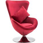 Czerwone Fotele obrotowe z poduszkami aksamitne marki vidaxl 