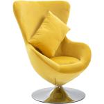 Żółte Fotele obrotowe z poduszkami aksamitne marki vidaxl 