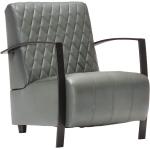 Szare Fotele skórzane tapicerowane w nowoczesnym stylu ze skóry marki vidaxl 