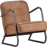 Jasnobrązowe Fotele skórzane w nowoczesnym stylu ze skóry marki vidaxl 