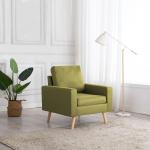 Zielone Fotele tapicerowane drewniane marki vidaxl 