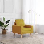 Żółte Fotele tapicerowane marki vidaxl 