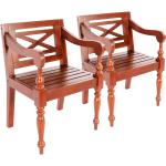 Mahoniowe Krzesła do jadalni - 2 sztuki mahoniowe marki vidaxl 