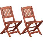 Brązowe Krzesła ogrodowe rozkładane - 2 sztuki z drewna eukaliptusowego marki vidaxl 