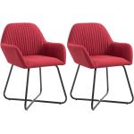 Czerwone Krzesła do jadalni tapicerowane - 2 sztuki marki vidaxl 