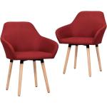 Wiśniowe Krzesła do jadalni tapicerowane - 2 sztuki marki vidaxl 