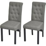 Jasnoszare Krzesła do jadalni tapicerowane - 2 sztuki marki vidaxl 