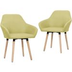 Zielone Krzesła do jadalni tapicerowane - 2 sztuki marki vidaxl 