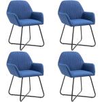 Niebieskie Krzesła do jadalni - 4 sztuki w nowoczesnym stylu marki vidaxl 