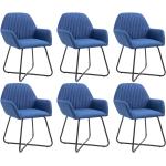 Niebieskie Krzesła do jadalni - 6 sztuk w nowoczesnym stylu marki vidaxl 