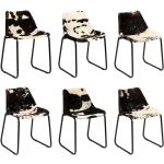 Wielokolorowe Krzesła stylowe - 6 sztuk w stylu retro ze skóry marki vidaxl 