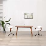 Białe Krzesła obrotowe tapicerowane - 2 sztuki w nowoczesnym stylu ze skóry syntetycznej marki vidaxl 