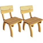 Brązowe Krzesła ogrodowe - 2 sztuki sosnowe marki vidaxl 