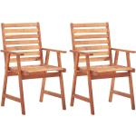 Brązowe Krzesła ogrodowe - 2 sztuki w nowoczesnym stylu akacjowe marki vidaxl 