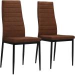 Brązowe Krzesła do jadalni - 2 sztuki w nowoczesnym stylu marki vidaxl 
