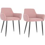 Różowe Krzesła do jadalni - 2 sztuki w nowoczesnym stylu aksamitne marki vidaxl 