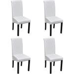 Białe Krzesła stylowe - 4 sztuki ze skóry syntetycznej marki vidaxl 