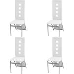 Białe Krzesła do jadalni - 4 sztuki w nowoczesnym stylu ze skóry syntetycznej marki vidaxl 