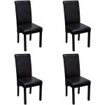 Czarne Krzesła stylowe - 4 sztuki ze skóry syntetycznej marki vidaxl 
