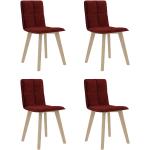 Wiśniowe Krzesła do jadalni tapicerowane - 4 sztuki marki vidaxl 