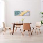 Kremowe Krzesła stylowe - 4 sztuki w nowoczesnym stylu ze skóry syntetycznej marki vidaxl 