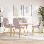 Różowe Krzesła do jadalni - 4 sztuki aksamitne marki vidaxl 