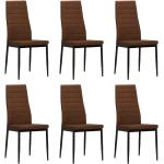 Brązowe Krzesła do jadalni - 6 sztuk w nowoczesnym stylu marki vidaxl 
