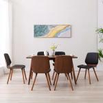 Czarne Krzesła stylowe - 6 sztuk w nowoczesnym stylu ze skóry syntetycznej marki vidaxl 
