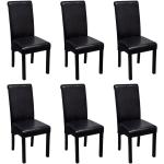 Czarne Krzesła stylowe - 6 sztuk ze skóry syntetycznej marki vidaxl 