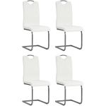 Białe Krzesła do jadalni - 4 sztuki w nowoczesnym stylu ze skóry syntetycznej marki vidaxl 