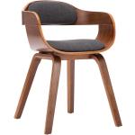 Ciemnoszare Krzesła z podłokietnikami tapicerowane w nowoczesnym stylu drewniane marki vidaxl 