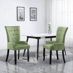 Jasnozielone Krzesła z podłokietnikami tapicerowane marki vidaxl 