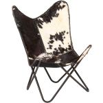 Czarne Krzesła w stylu retro ze skóry marki vidaxl 