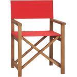 Czerwone Krzesła turystyczne gładkie tekowe marki vidaxl 