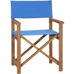 Niebieskie Krzesła turystyczne gładkie tekowe marki vidaxl 