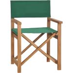 Zielone Krzesła turystyczne gładkie tekowe marki vidaxl 