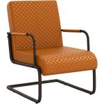 Brązowe Krzesła stylowe w stylu industrialnym ze skóry syntetycznej marki vidaxl 