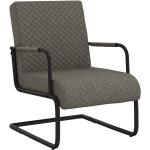 Ciemnoszare Krzesła stylowe w stylu industrialnym ze skóry syntetycznej marki vidaxl 