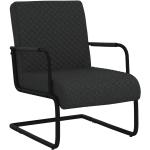 Czarne Krzesła stylowe w stylu industrialnym ze skóry syntetycznej marki vidaxl 