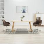 Brązowe Krzesła obrotowe z regulacją wysokości - 2 sztuki w nowoczesnym stylu drewniane marki vidaxl 