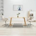 Kremowe Krzesła biurowe z regulacją wysokości - 2 sztuki w nowoczesnym stylu drewniane marki vidaxl 