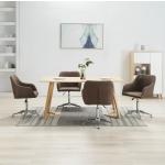 Brązowe Krzesła biurowe z regulacją wysokości - 4 sztuki w nowoczesnym stylu drewniane marki vidaxl 