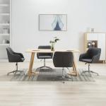 Ciemnoszare Krzesła obrotowe z regulacją wysokości - 4 sztuki w nowoczesnym stylu drewniane marki vidaxl 