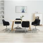 Czarne Krzesła obrotowe z regulacją wysokości - 4 sztuki w nowoczesnym stylu drewniane marki vidaxl 